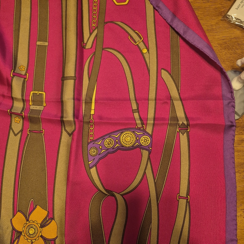 Celine Pink and Yellow Scarf - Picture 3 of 6